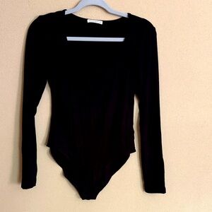 Mangopop Black Long Sleeve Top